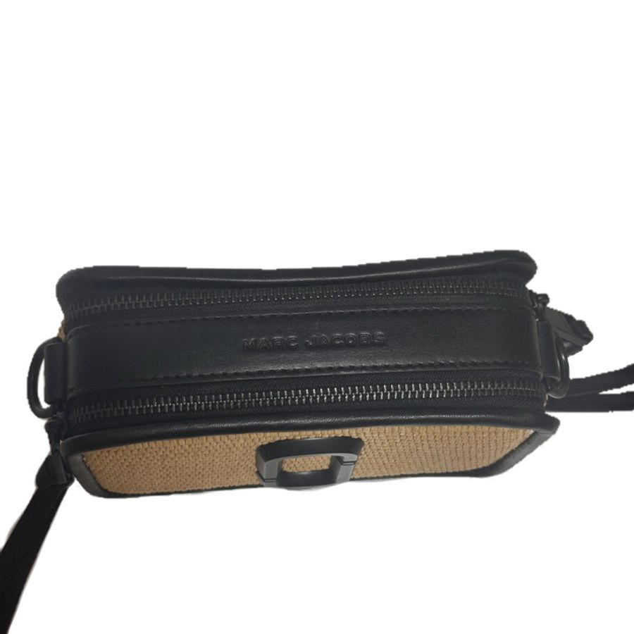 MARC JACOBS THE WOVEN SNAPSHOT 編織草編斜背相機包(黑)-8