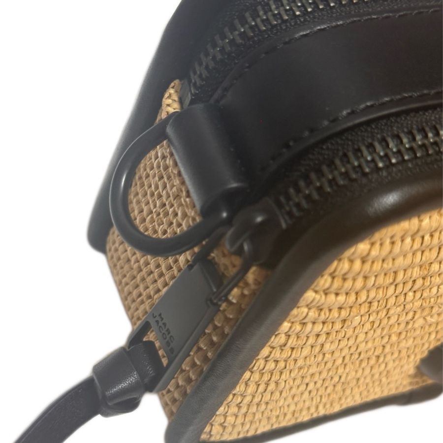 MARC JACOBS THE WOVEN SNAPSHOT 編織草編斜背相機包(黑)-14