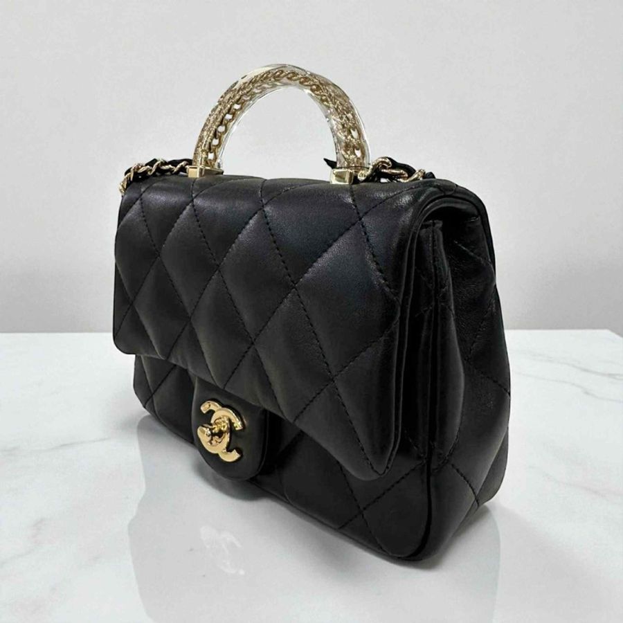 CHANEL 壓克力手把COCO HANDLE 黑色-1
