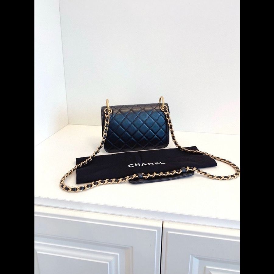 Chanel flap 牛皮-1