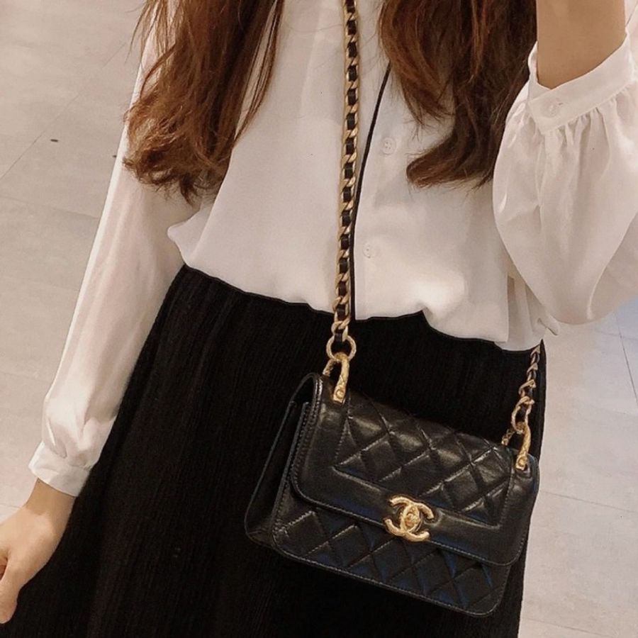 Chanel flap 牛皮-9