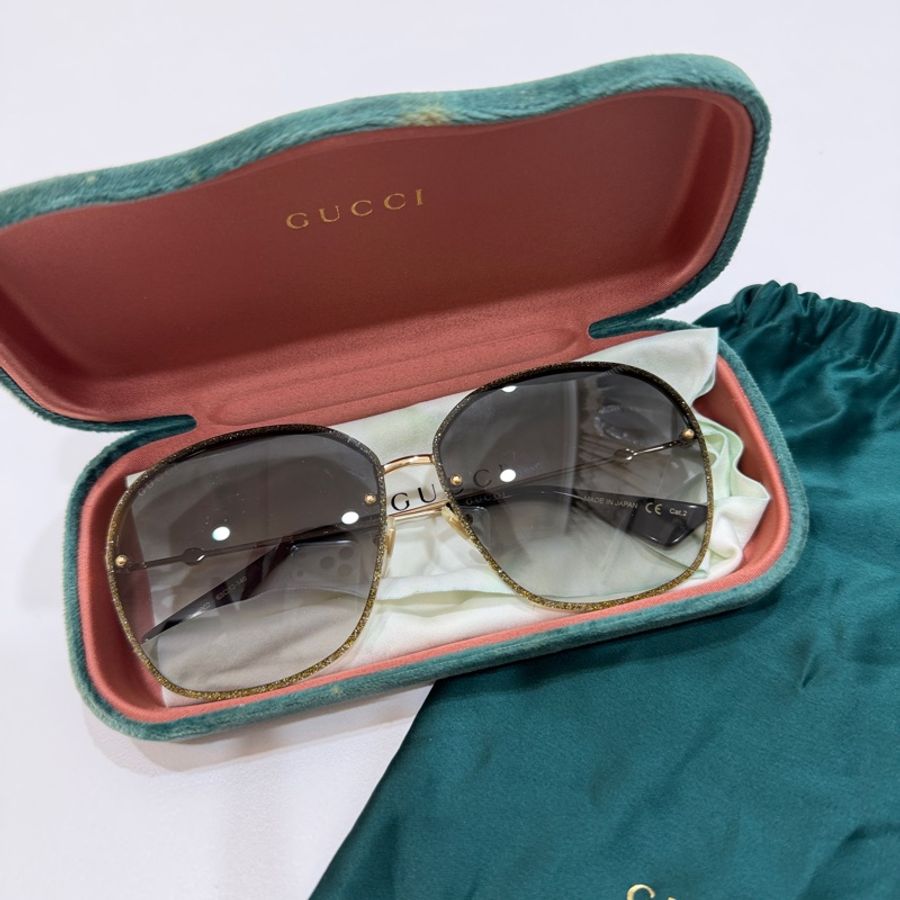 gucci GG0228s 002 亮片 小蜜蜂 太陽眼鏡 墨鏡-0