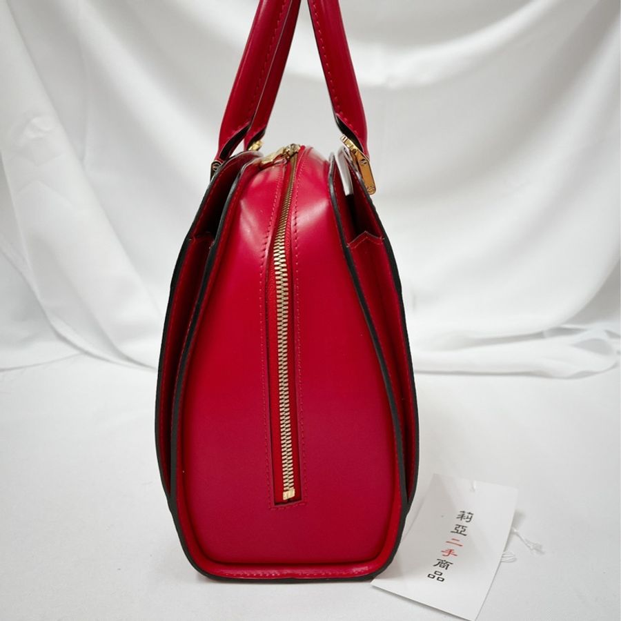莉亞精品♡LV M52057 水波紋手提包 紅色 二手-5