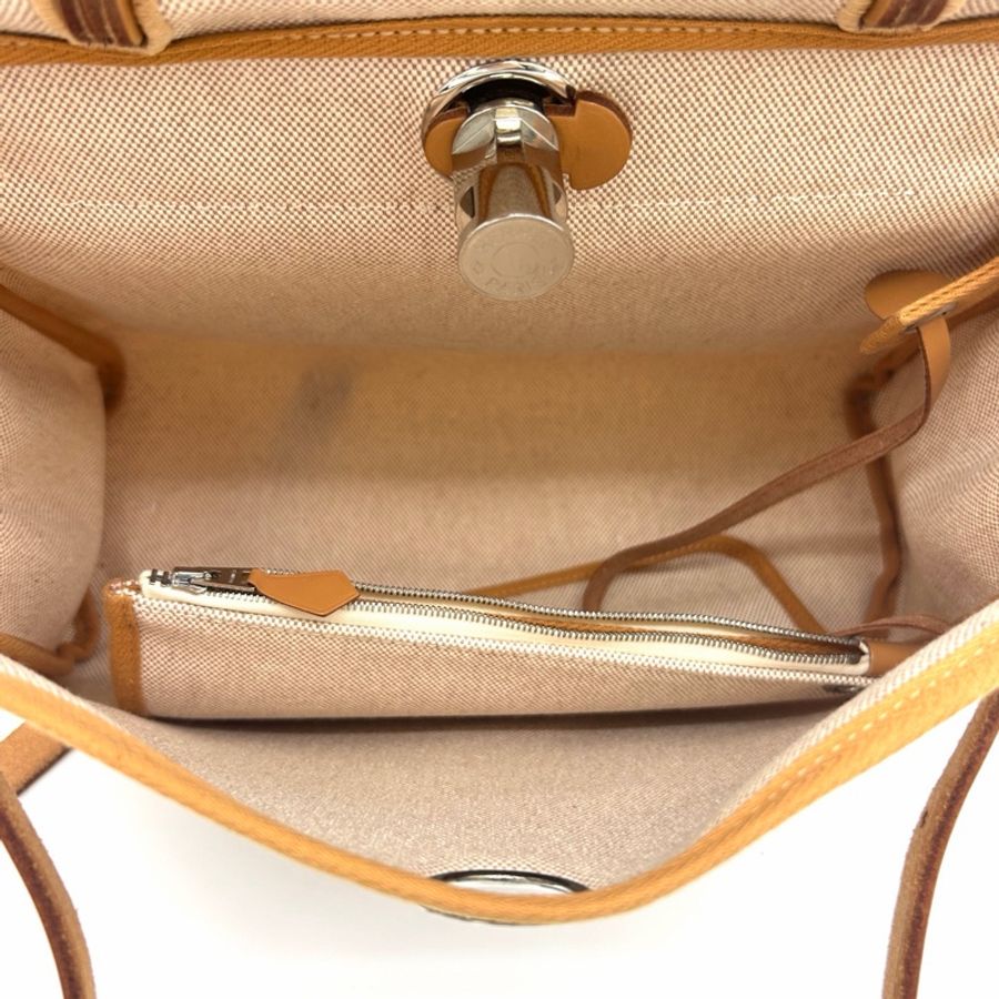 「JL精品代購」hermes herbag31塗鴉款 帆布拼皮2way-12