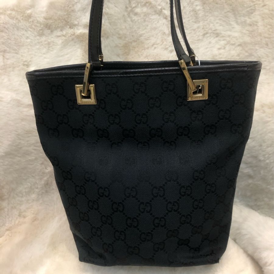 Gucci 黑色老花小Tote Bag O246-0