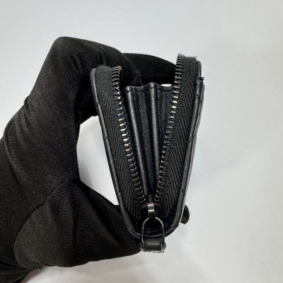 （RFID晶片款🪪） Chanel “so black” 羊皮 零錢包-7