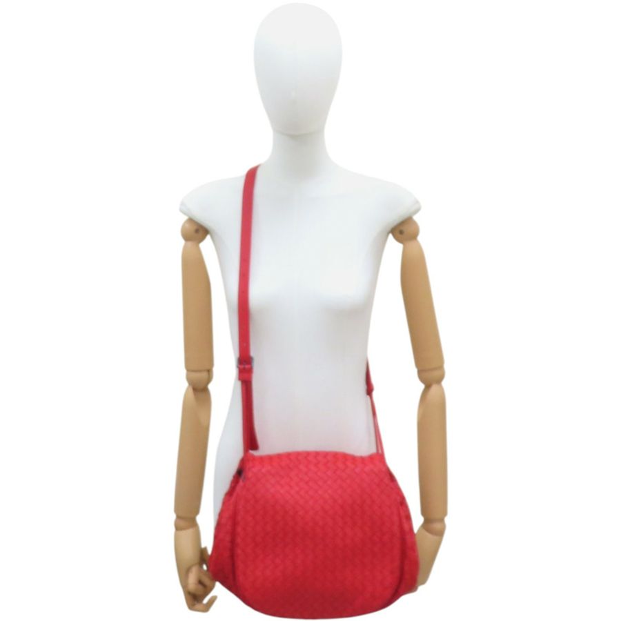 紅色羊皮編織肩背 247021791【BOTTEGA VENETA BV 寶緹嘉】 247021791-10