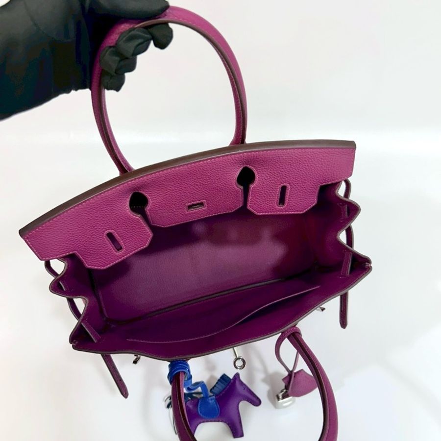 HERMES k5托斯卡紫TOGO皮銀釦birkin30-5
