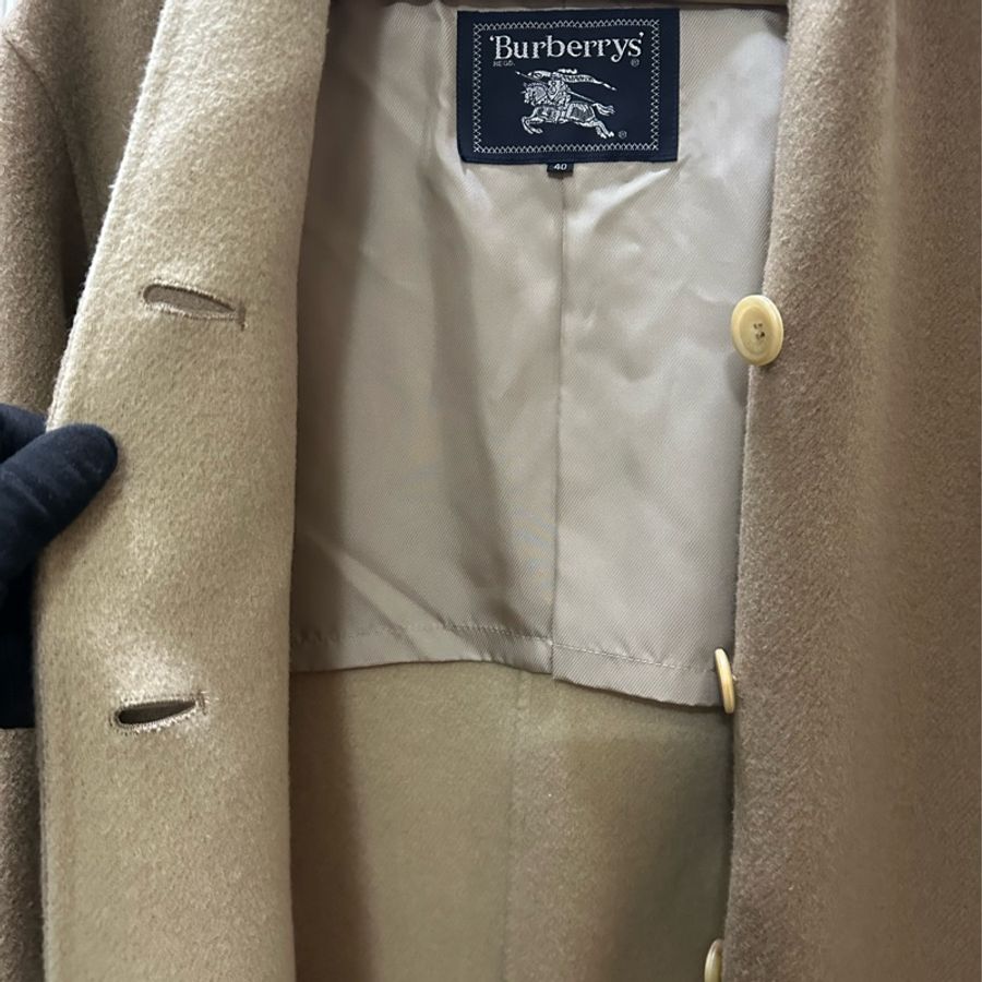 Burberry 羊毛駝色大衣-8