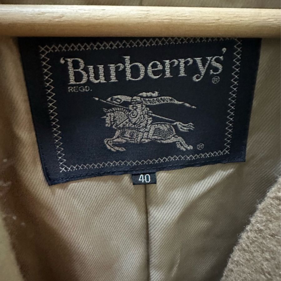 Burberry 羊毛駝色大衣-14