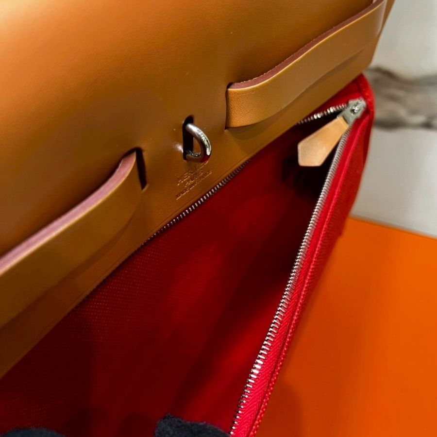 Hermès 愛馬仕 98成新HERBAG ZIP 31 AJ番茄紅 X刻 (購證盒全)-12