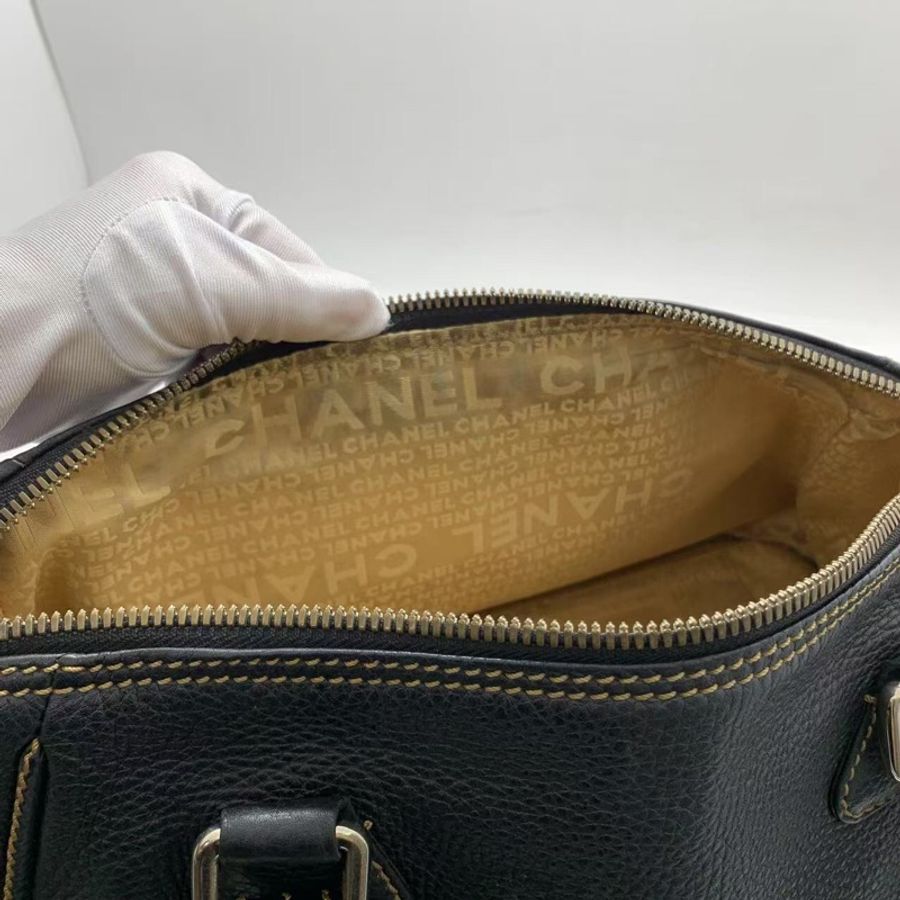 二手Chanel香奈兒流蘇外縫線手提包流蘇餃子包腋下包保齡球包,標清晰,鐳射 8 開-5