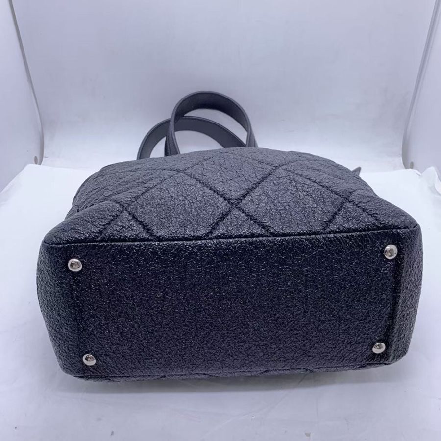 香奈兒 Chanel 黑銀小號 tote 單肩 手提包-4