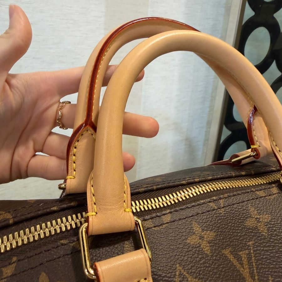 LV 原花金釦Keepall 50手提斜背旅行袋M41416-3