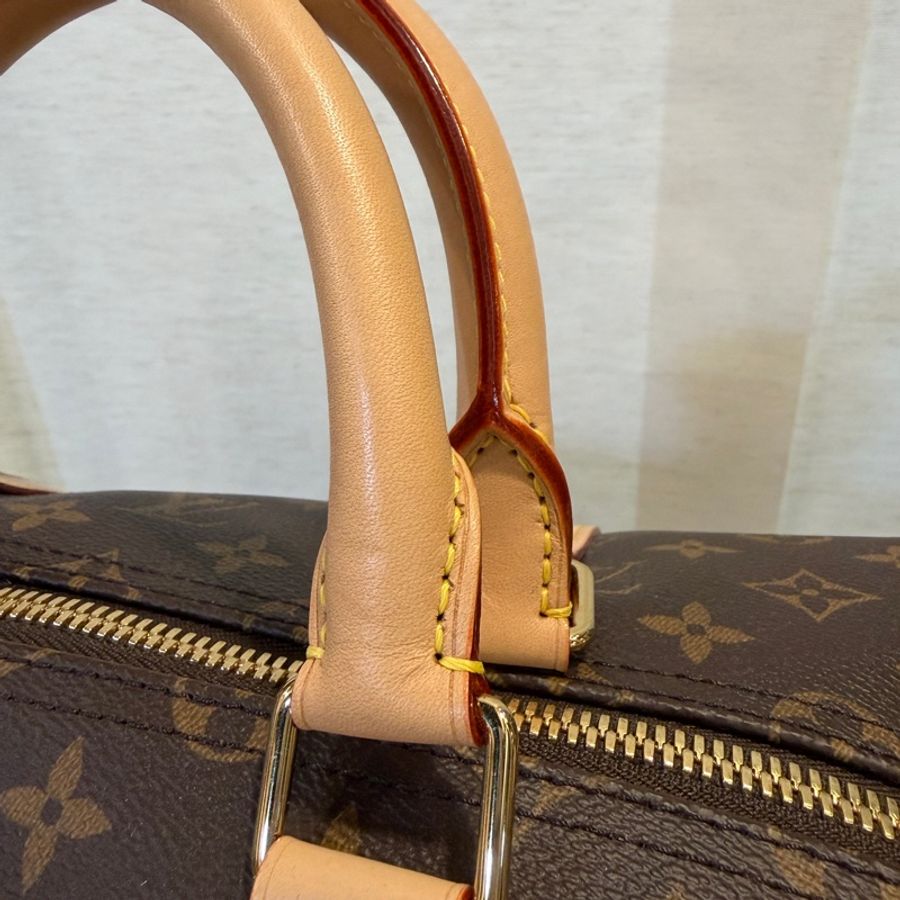 LV 原花金釦Keepall 50手提斜背旅行袋M41416-4