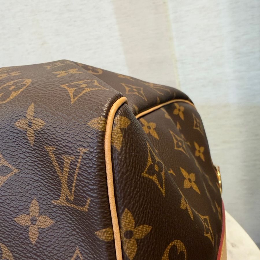 LV 原花金釦Keepall 50手提斜背旅行袋M41416-16
