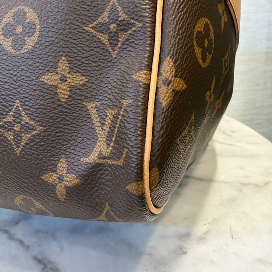 LV 原花金釦Keepall 50手提斜背旅行袋M41416-18