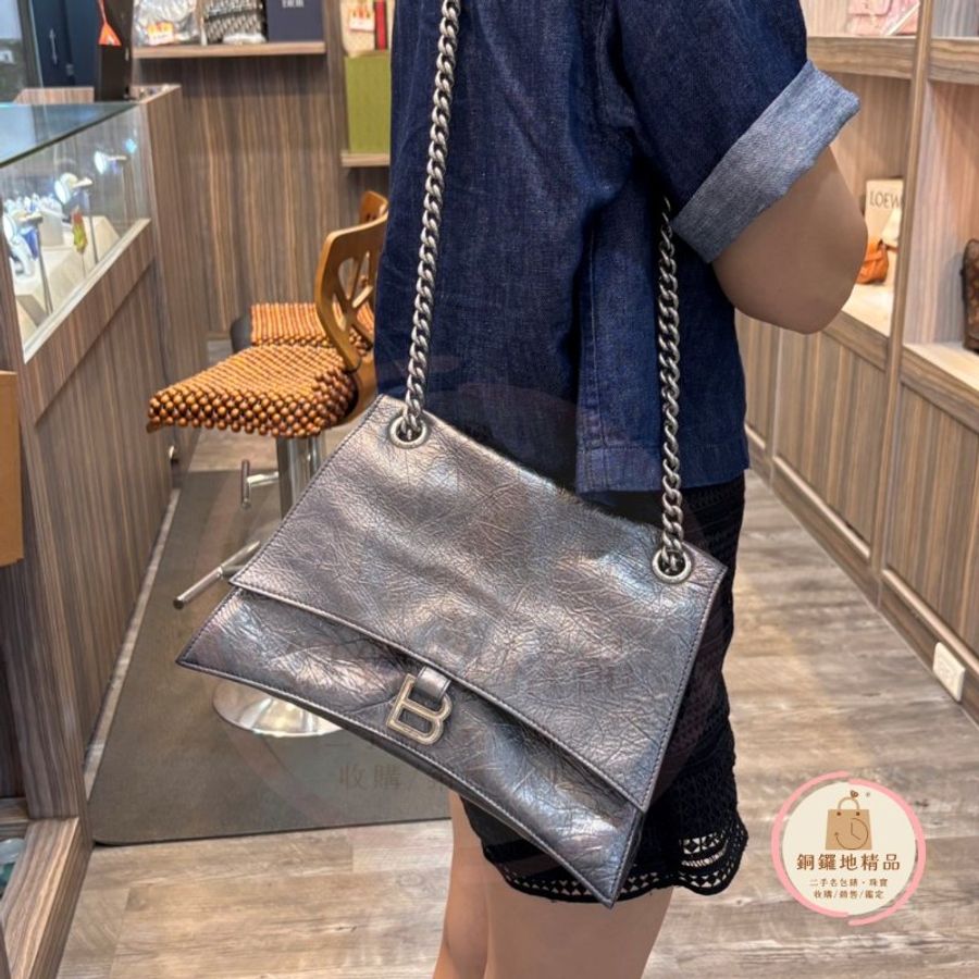 BALENCIAGA 巴黎世家 Crush中號鏈條包 肩背包 斜背包 沙漏包(附購證)-3