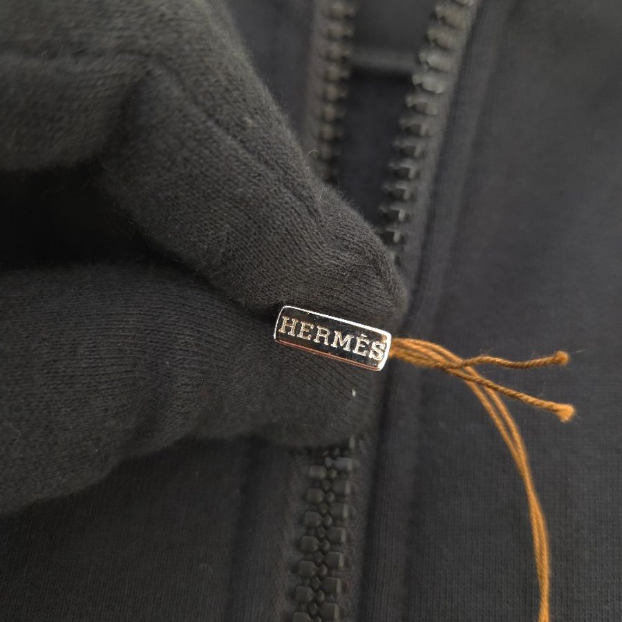 Hermès 內刷毛連帽拉鍊外套 XL-4