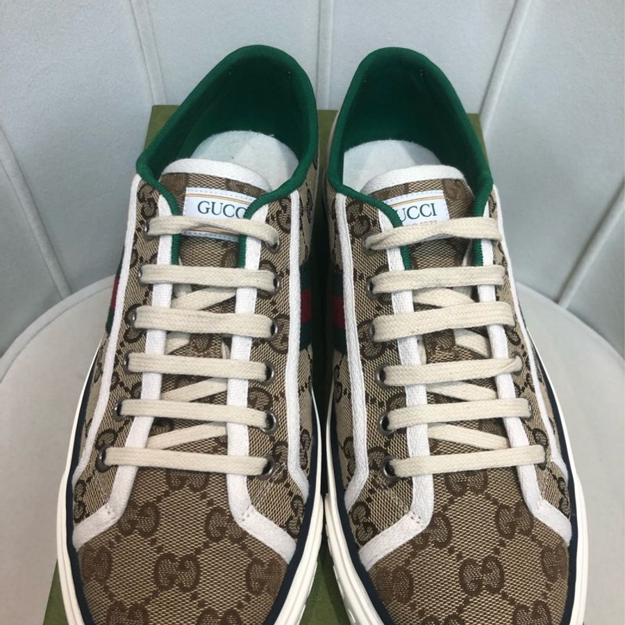 (領券立減!)Gucci 老花1977經典款男裝休閒鞋 7.5 碼 XB897-1