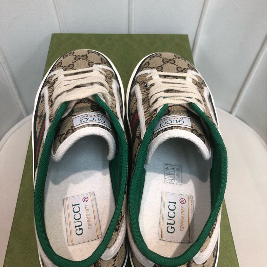 (領券立減!)Gucci 老花1977經典款男裝休閒鞋 7.5 碼 XB897-7
