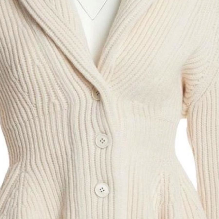 Alexander McQueen 粗針織外套（V領）-3