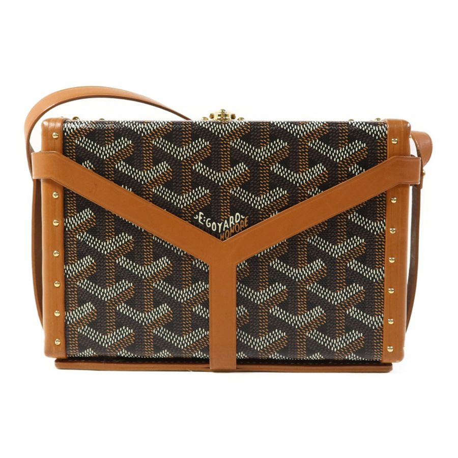 GOYARD 塗層帆布Minaudiere Trunk金扣肩背袋-1