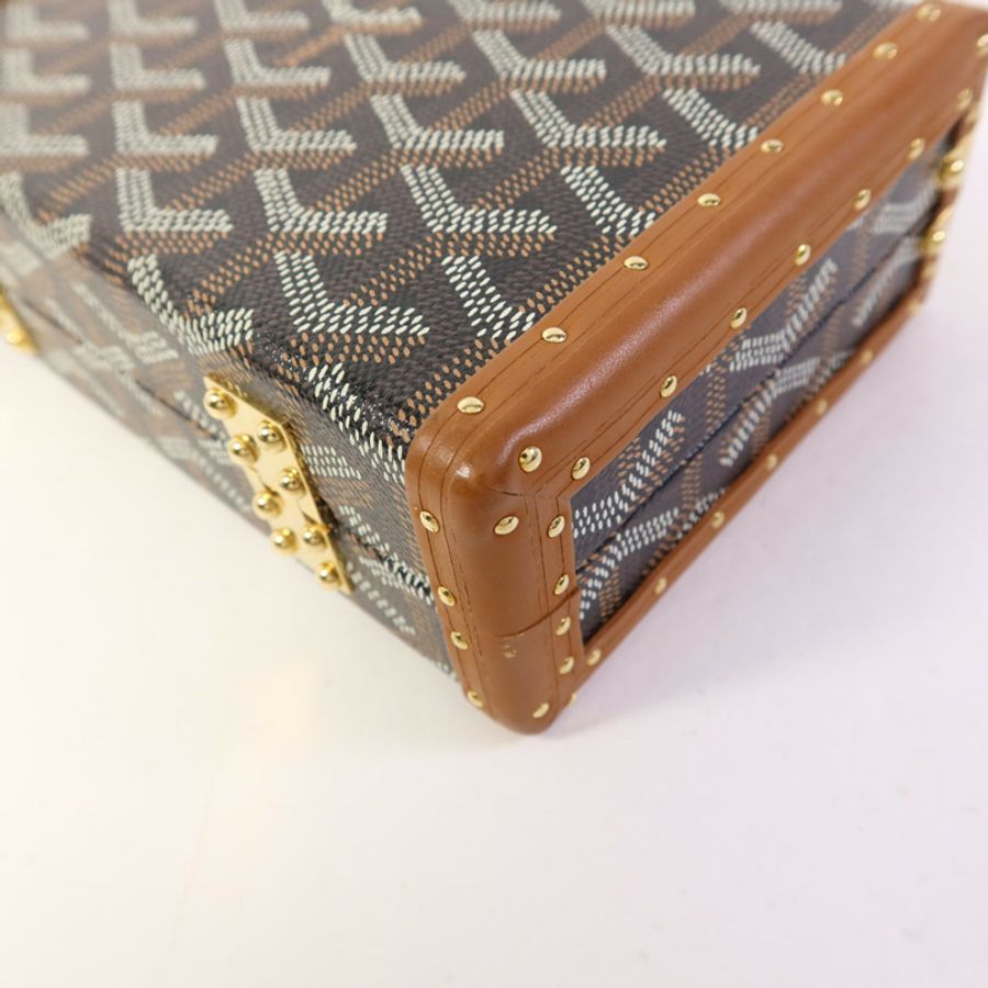 GOYARD 塗層帆布Minaudiere Trunk金扣肩背袋-14