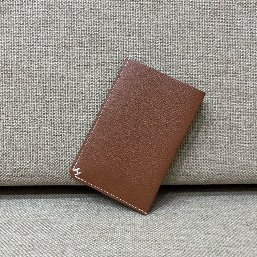（全新） Hermes H 卡包 Evercolor/GOLD金棕色-0