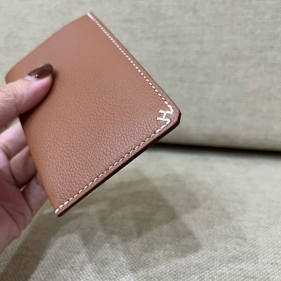 （全新） Hermes H 卡包 Evercolor/GOLD金棕色-7