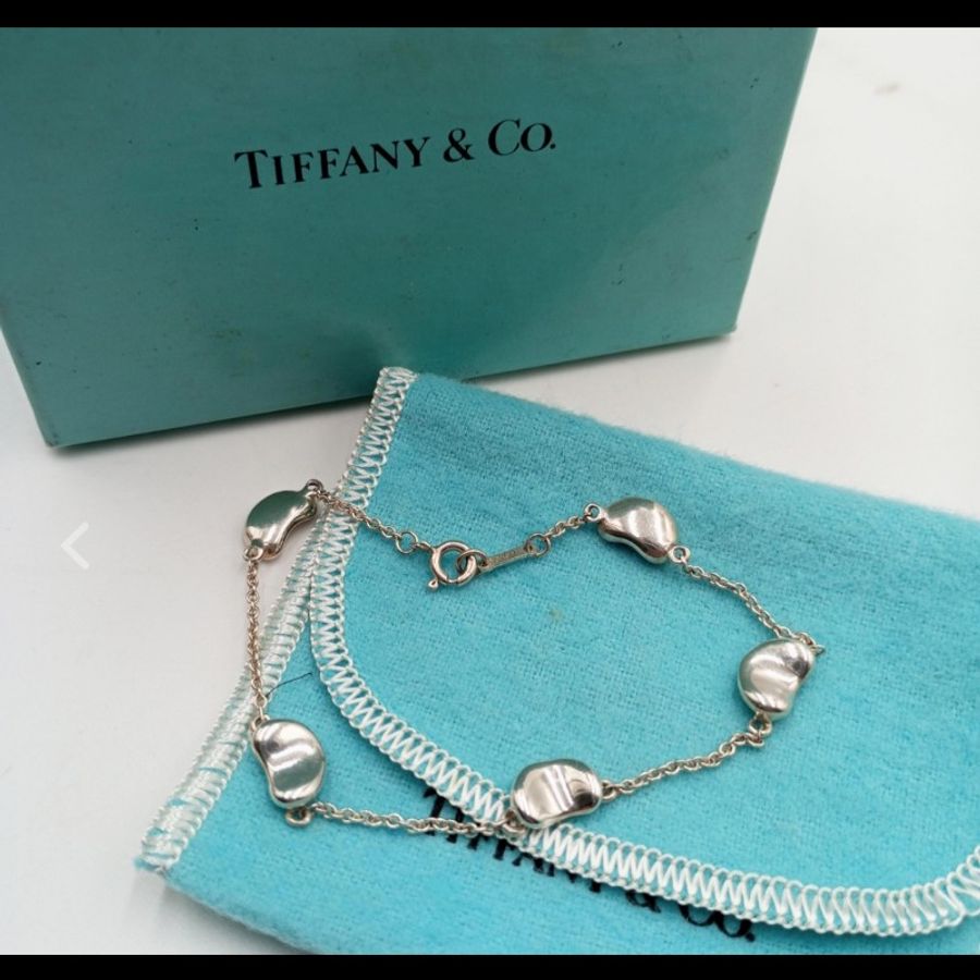 Tiffany&Co 5顆相思豆Bean手鍊-10
