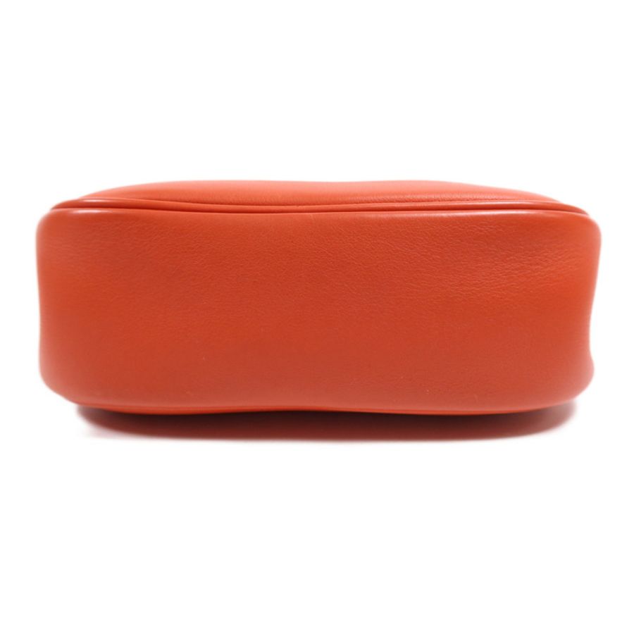 HERMES Swift皮革Berline 21 Mini銀扣肩背袋Rouge Casaque-3