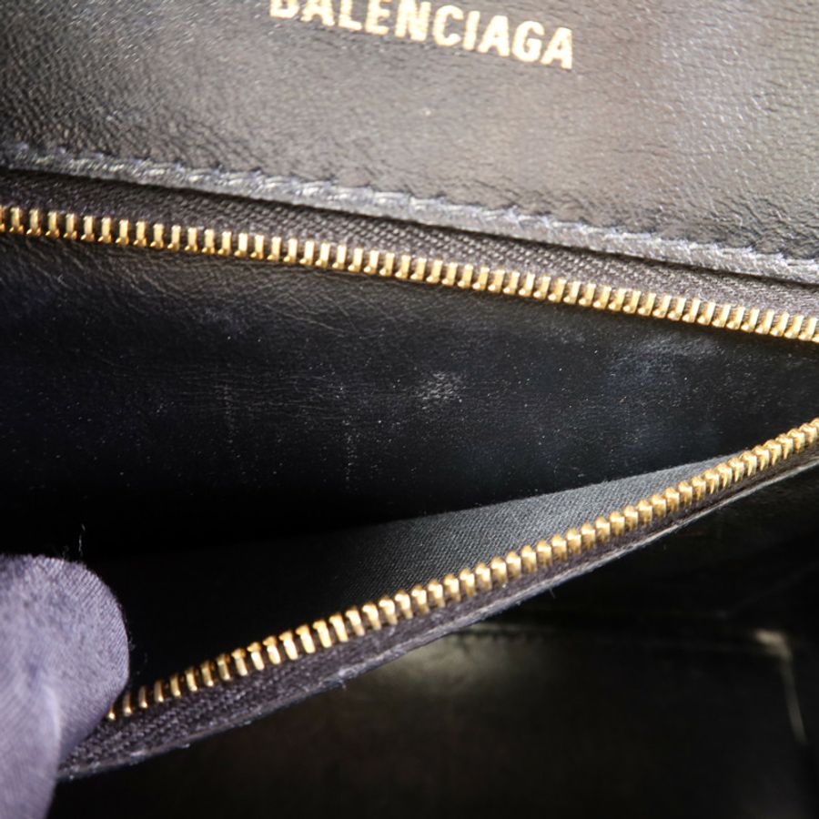 BALENCIAGA 【激減優惠】牛皮皮革Hourglass金扣手挽肩背兩用袋-21