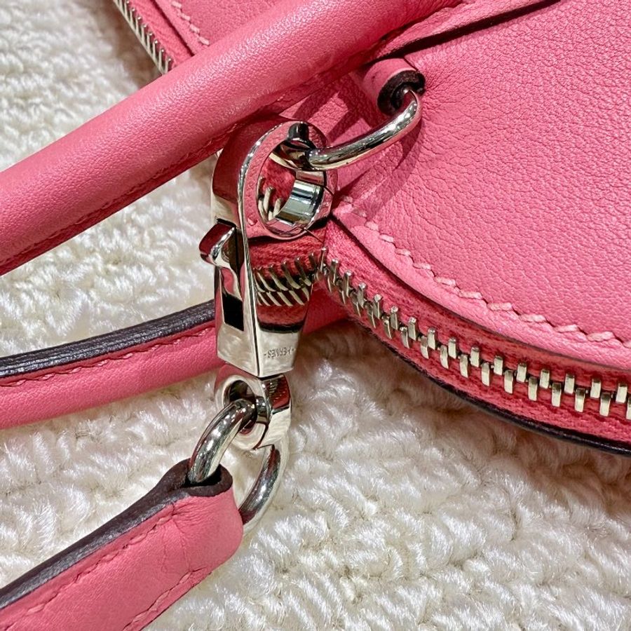 HERMES - 杜鵑粉8W Swift 銀釦 Bolide╻27cm-12