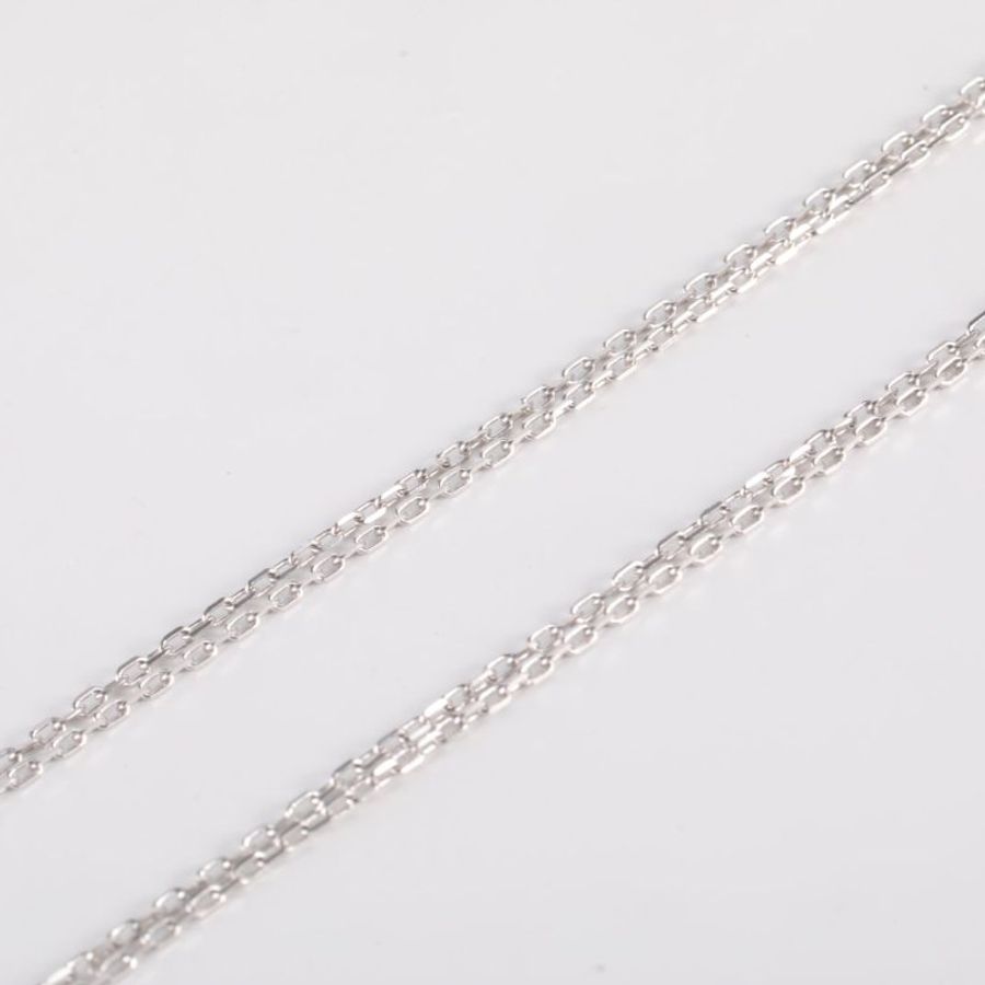 Cartier LOVE兩鑽圓餅項鏈18K白金/鑽石項鏈白金項鍊-3