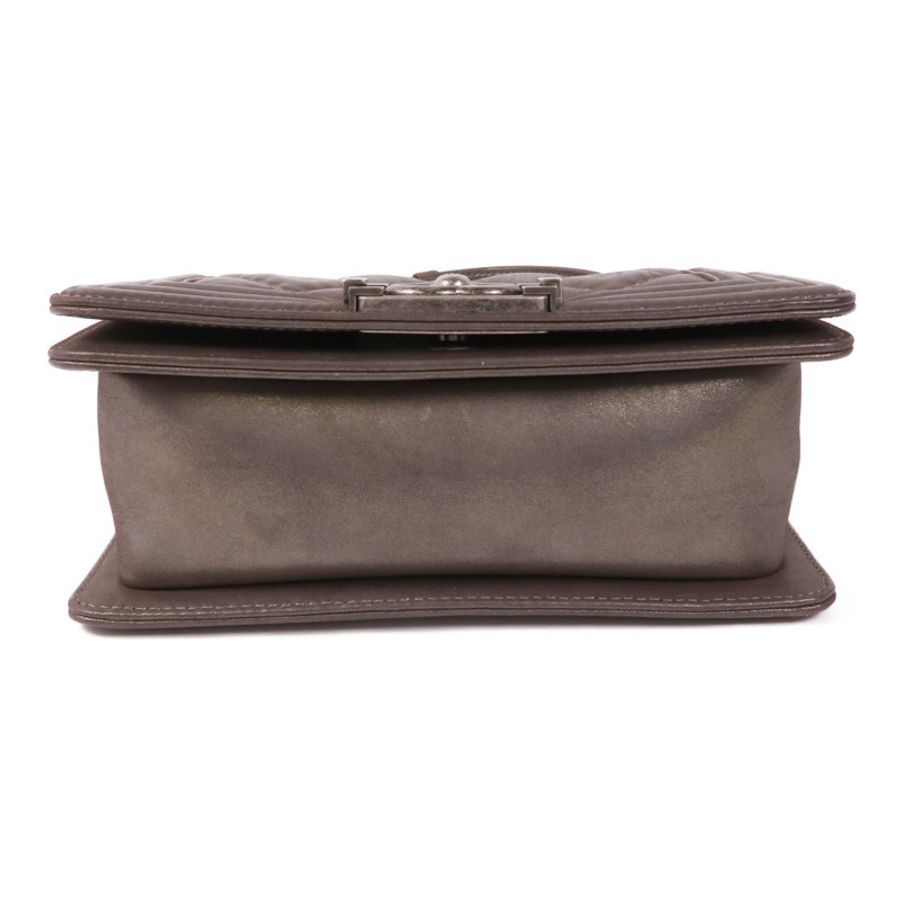CHANEL 【激減優惠】牛皮皮革Boy 20 Chain Shoulder Bag銀扣鏈帶肩背袋-3
