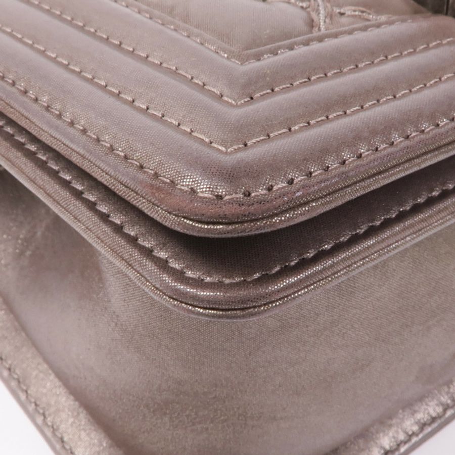CHANEL 【激減優惠】牛皮皮革Boy 20 Chain Shoulder Bag銀扣鏈帶肩背袋-6