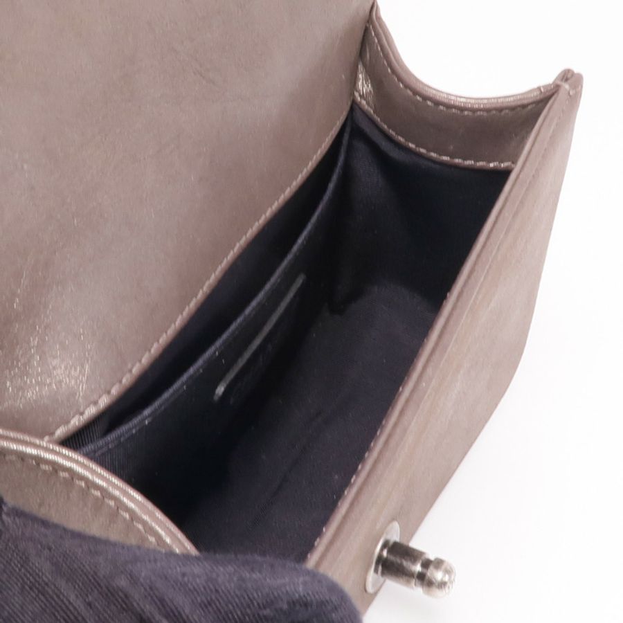CHANEL 【激減優惠】牛皮皮革Boy 20 Chain Shoulder Bag銀扣鏈帶肩背袋-11