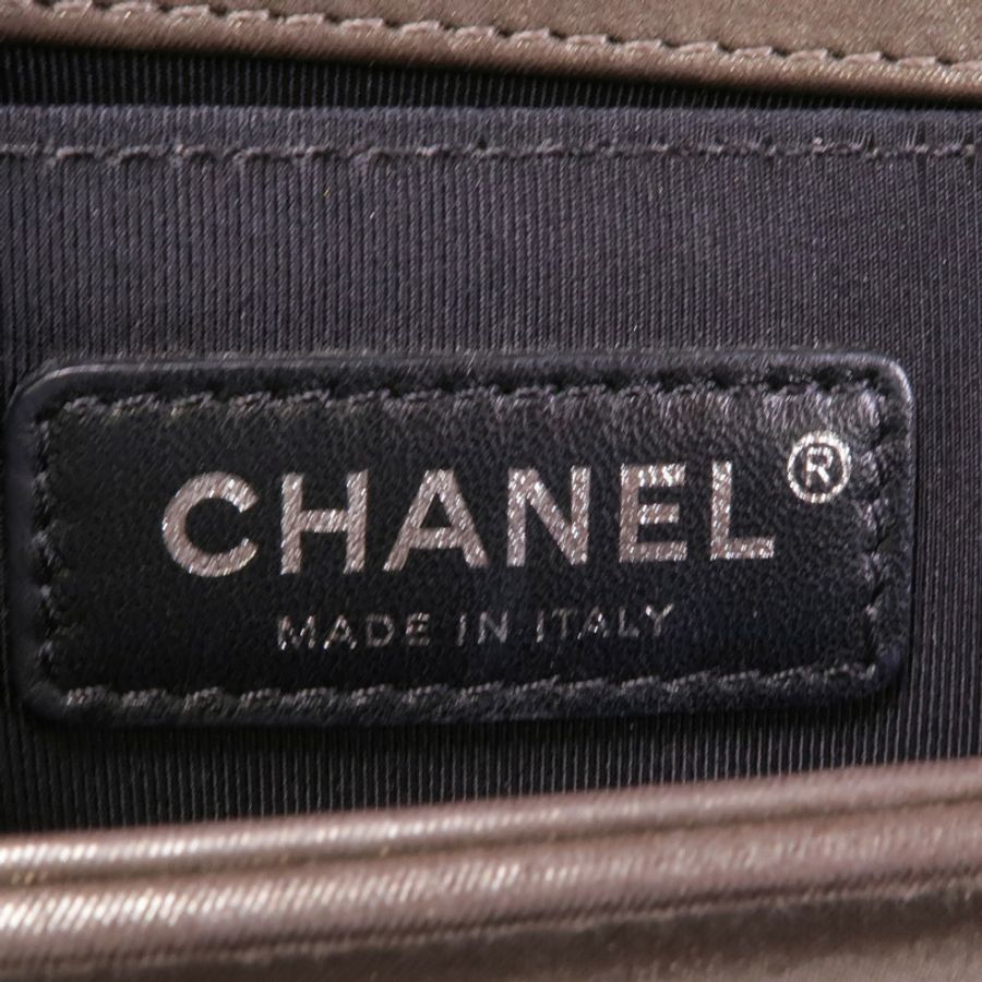 CHANEL 【激減優惠】牛皮皮革Boy 20 Chain Shoulder Bag銀扣鏈帶肩背袋-12