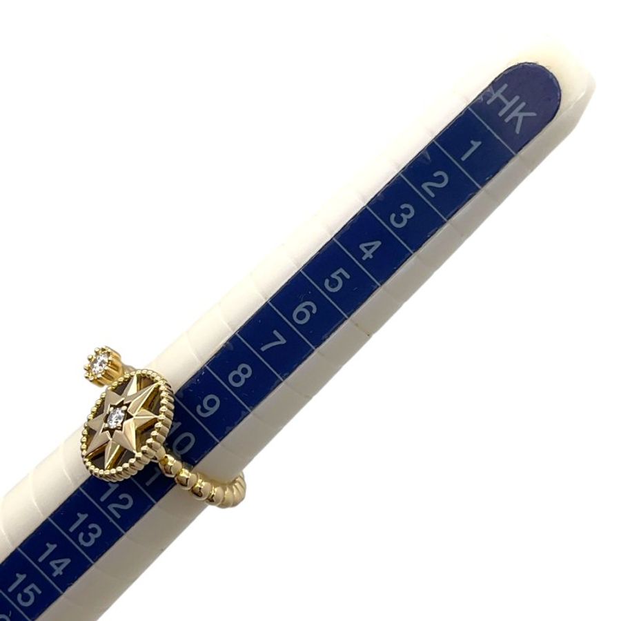 Dior 迪奧 18K 黃金 鑽石 開口 戒指-5