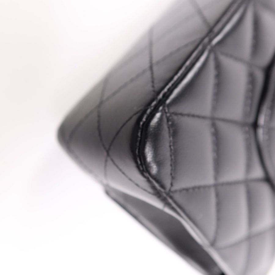 CHANEL 羊皮皮革Classic 25金扣鏈帶肩背袋-9