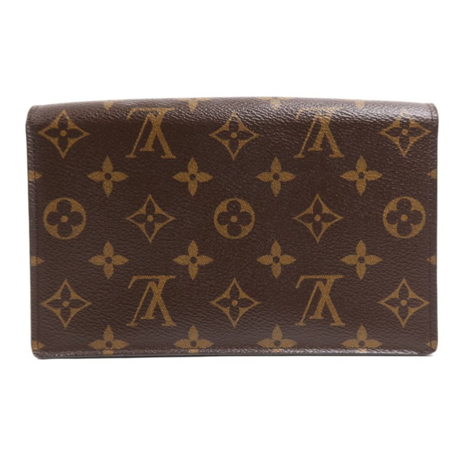 LOUIS VUITTON Monogram Portefeuille Flore金扣鏈帶肩背袋-1