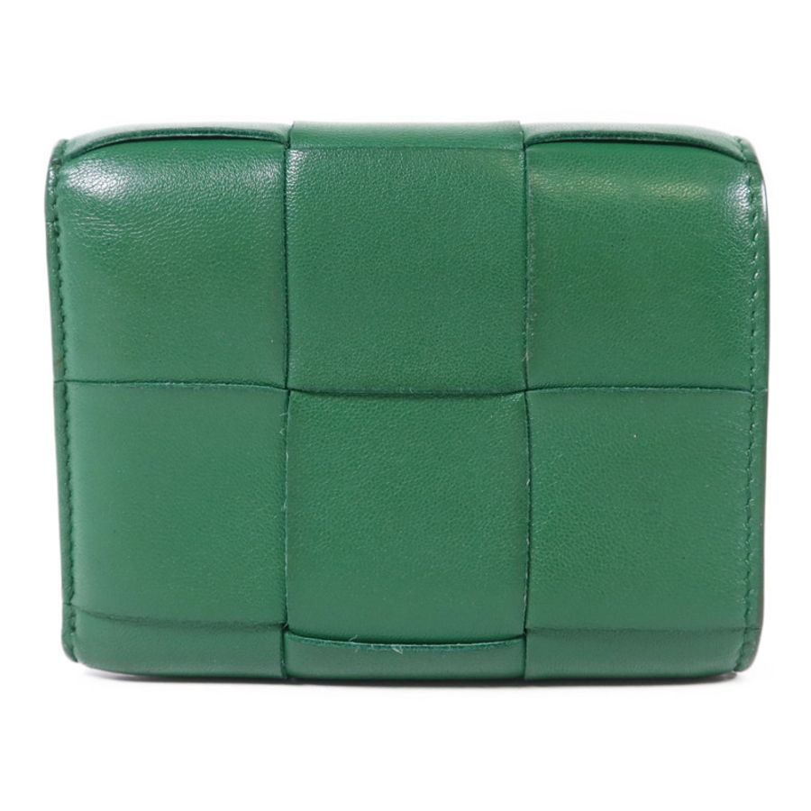 BOTTEGA VENETA 羊皮皮革Cassette Trifold Short Wallet金扣錢包-1