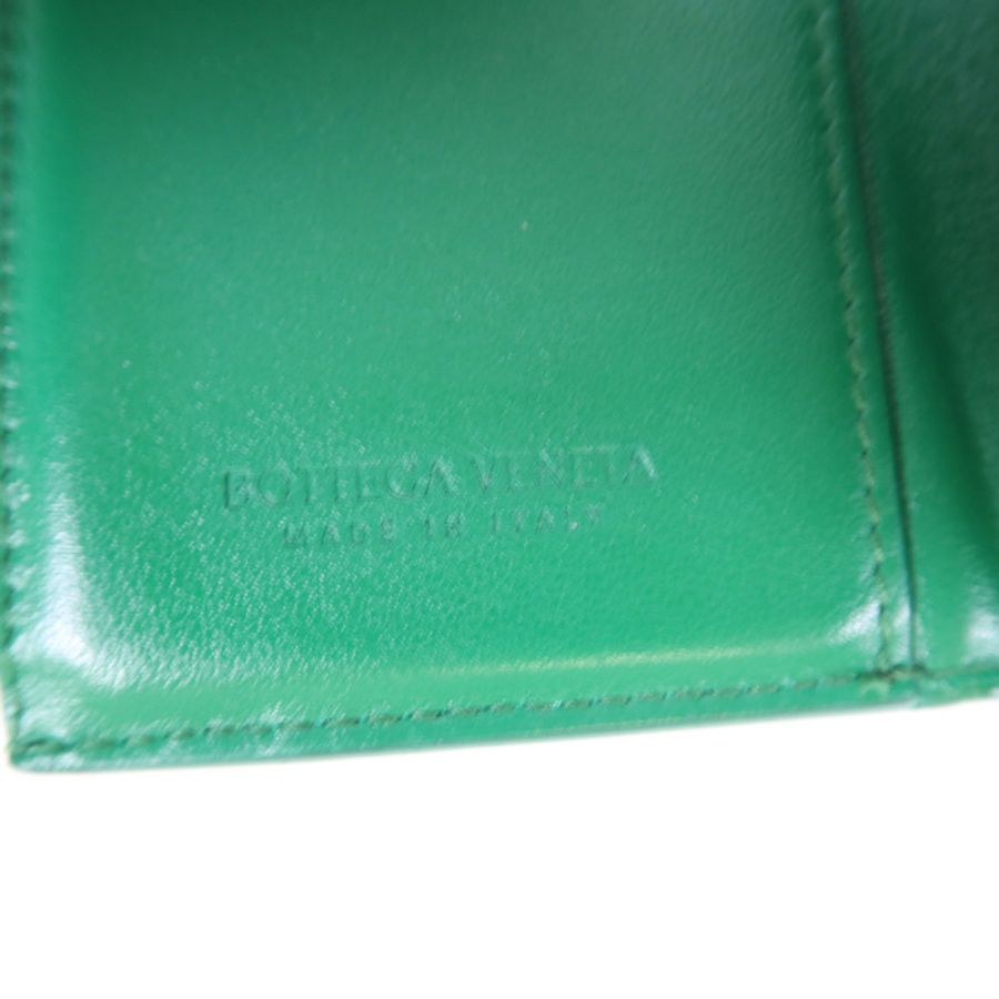 BOTTEGA VENETA 羊皮皮革Cassette Trifold Short Wallet金扣錢包-7