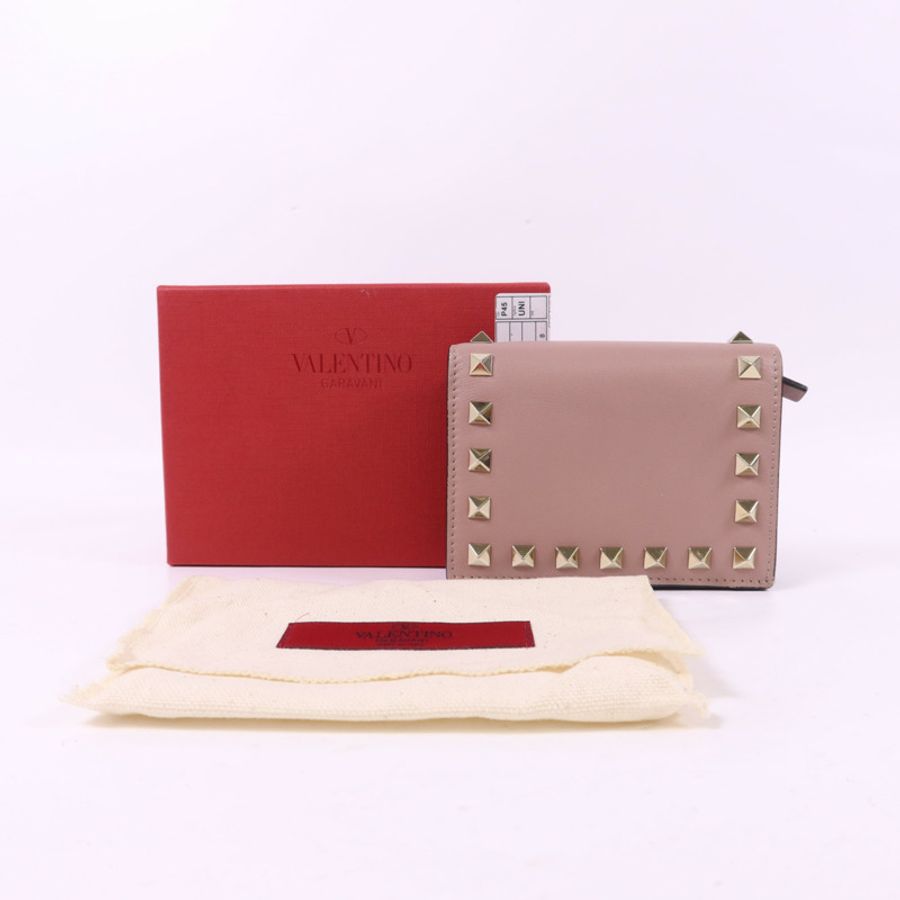Valentino 牛皮皮革Bifold Wallet金扣錢包-23