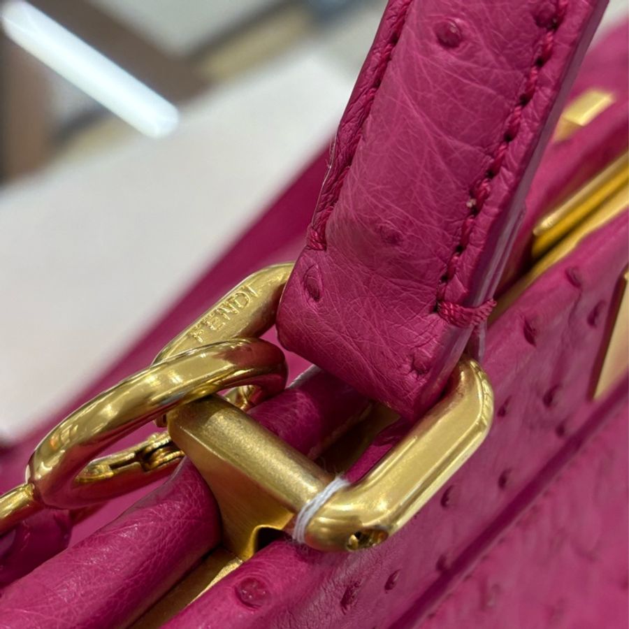 Fendi Peekaboo 極罕有 鴕鳥皮 二手like new❤️🔥-7
