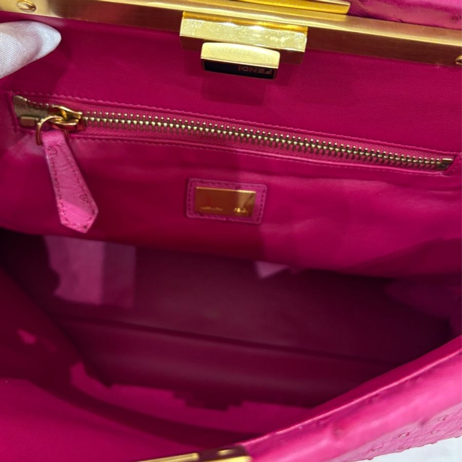 Fendi Peekaboo 極罕有 鴕鳥皮 二手like new❤️🔥-14