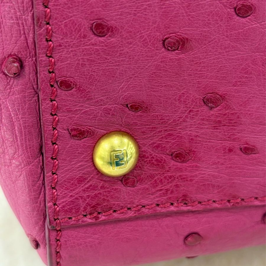 Fendi Peekaboo 極罕有 鴕鳥皮 二手like new❤️🔥-19