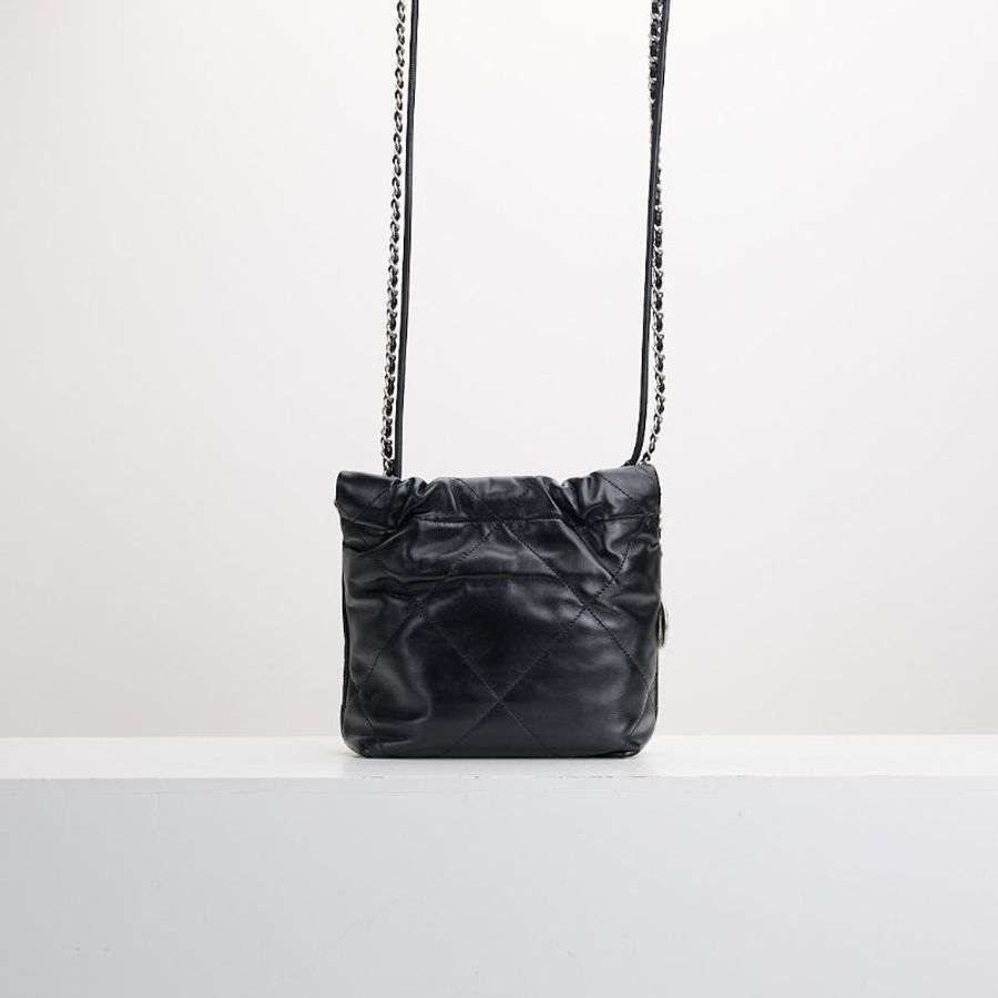 二手 Chanel 22bag mini 黑銀-1