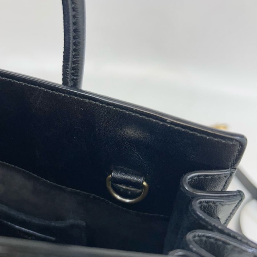 YSL黑金小牛皮SAC DE JOUR手提側背包377183-18